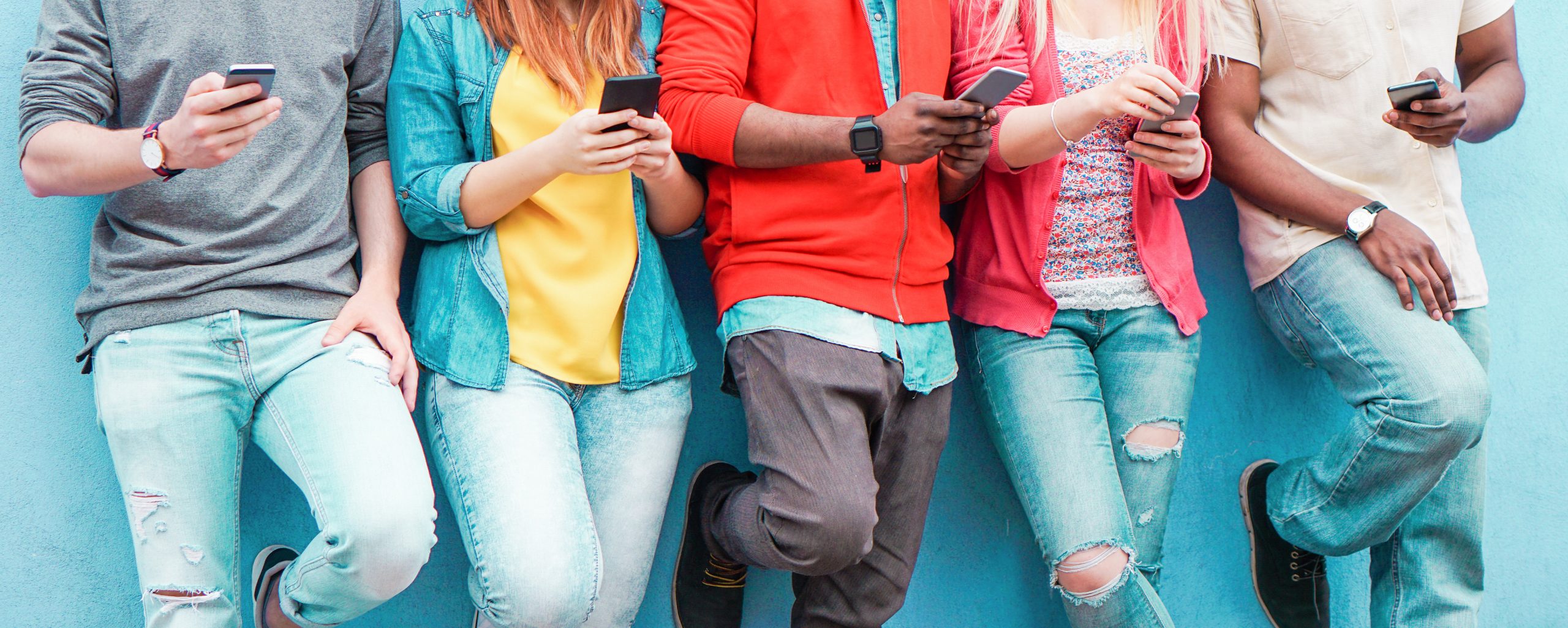 Group of Teenagers on phones